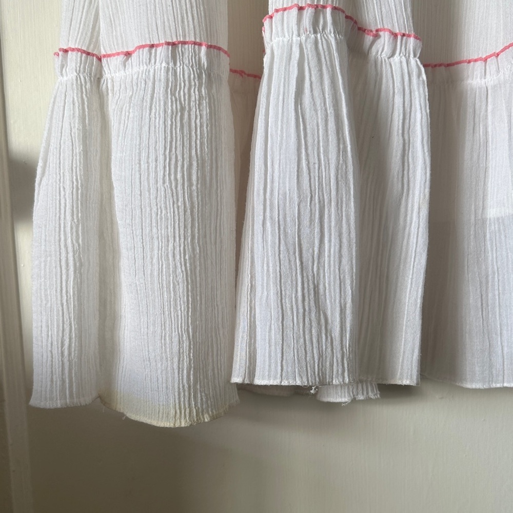 White and Pink Ruffled Dress - Picture 5 of 9